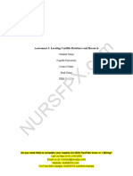 Nurs FPX 4030 Assessment 1 Locating Credible Databases and Research