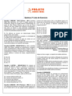 2 Lista de Exercícios - Química - CFO - 2024