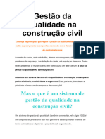 Gestão Da Qualidade Na Construção Civil