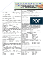 Lista 3 - Funções Polinomiais