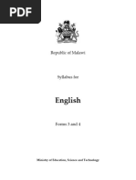 English Syllabus Forms 3-4