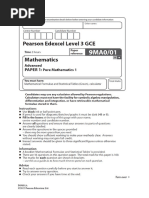 2022 Pure Maths Paper 1 9MA0 01