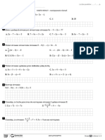 KARTA KRACY - Rozwiązywanie Równań Test (Bez Widocznej Punktacji)