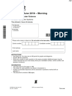 June 2019 QP - Paper 1 OCR Computer Science A-Level