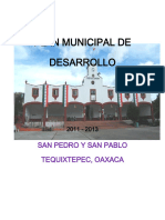 Plan Municipal de Desarrollo: San Pedro Y San Pablo Tequixtepec, Oaxaca