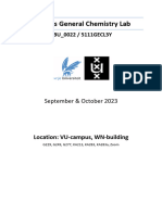 Syllabus General Chemistry Lab SK