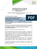 Guía de Actividades y Rúbrica de Evaluación - Unidad 1 - Etapa 1 - Taller de Reconocimiento