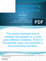 Circles Determine by Different Conditions