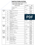 AKWANTUO Time Table