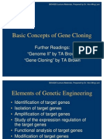 Basic Concepts of Gene Cloning