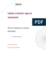 Celulas y Osmosis Agua en Movimiento - Guía de Respuestas y Recursos