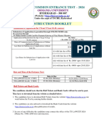 LAWCET Instruction Booklet 2024