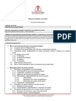 Processo Penal Ficha Curricular 2022