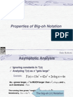 Properties of Big-Oh Notation: Dale Roberts