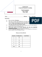 15.501/15.516 Corporate Financial Accounting Final Examination May 19, 2010 1:30 - 3 PM