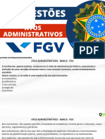 30 Questões de Atos Administrativos - Banca - FGV