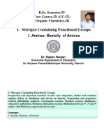 I. Nitrogen Containing Functional Groups: B.Sc. Semester-IV Core Course-IX (CC-IX) Organic Chemistry-III