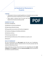 Minimum Standards For Pharmacies in Hospitals