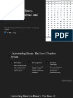 Introduction To Binary Denary Hexadecimal and ASCII