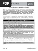 Post Gastrectomy and Dumping Diet 2017