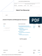 Journal of System and Management Sciences