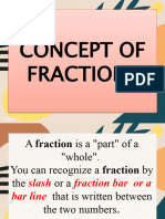 CONCEPT and KINDS OF FRACTIONS