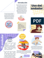 Tríptico Sobre El Bullying Acoso Escolar Creativo Morado y Amarillo