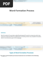 Word Formation Processes