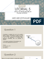 TUTORIAL 5 (Kinetics of RBs in Plane Motion)