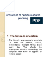 Limitations of Human Resource Planning