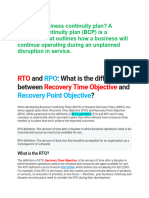 RTO Vs RPO