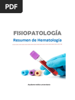 Resumen de Hematologia. AYUDANTE MEDICO UNIVERSITARIO