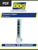 MANUAL DE USUARIO Tallimetro Digital BBG Ref TALL-D