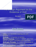 The Design Argument For The Existence of God