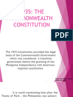 1935: THE Commonwealth Constitution