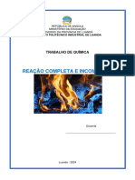 Introdução Sobre Reação Completa e Incompleta - 120745