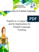 English As A Lingua Franca and Its Implications For English Language Teaching - Monograph in English 508