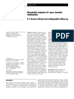 Magnusson 2006 Absorbable Implants For Open Shoulder Stabilization. A 7-8-Year Clinical and Radiographic Follow-Up