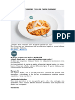 Conoces Los Diferentes Tipos de Pasta Italiana