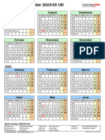 Split Year Calendar 2024 2025 Portrait Year at A Glance