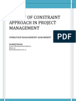 Theory of Constraint Approach in Project Management