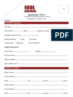 AVM School Admission Form