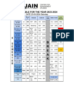 B R E A K: Time Table For The Year 2023-2024