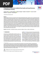 Preparation of Aluminium Sulphate From Kaolin and Its Performance in Combination Tanning