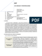 Ciencias y Epistemologías - Sílabo