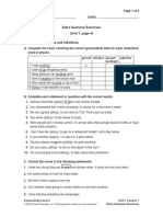 CTY2 Extra Grammar Exercises Unit 1