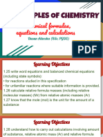 1E Chemical Formulae, Equations and Calculations