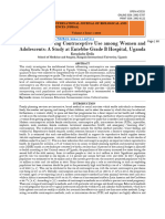 Factors Influencing Contraceptive Use Among Women and Adolescents A Study at Entebbe Grade B Hospital, Uganda