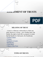 Assessment OF Trusts