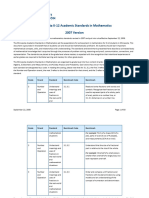 Minnesota k-12 Academic Standards in Mathematics 2007 Edits May 2022